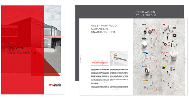 Imagebroschüre tewipack Klebetechnik