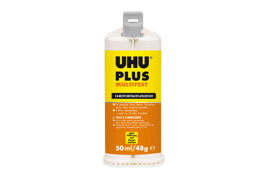 UHU plus multifest 2-K-Acrylatklebstoff 50 ml Doppelkartusche UHU plus multifest 2-K-Acrylatklebstoff 50 ml Doppelkartusche