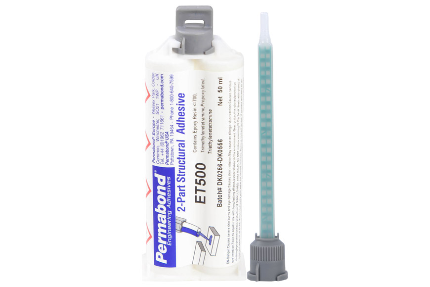 Permabond® ET500 2-K-Epoxidharzklebstoff 50 ml Doppelkartusche mit Düse