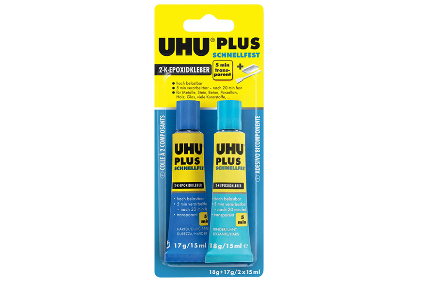 UHU plus schnellfest 2-K-Epoxidharzklebstoff 35 g Tuben (18 g und 17 g)