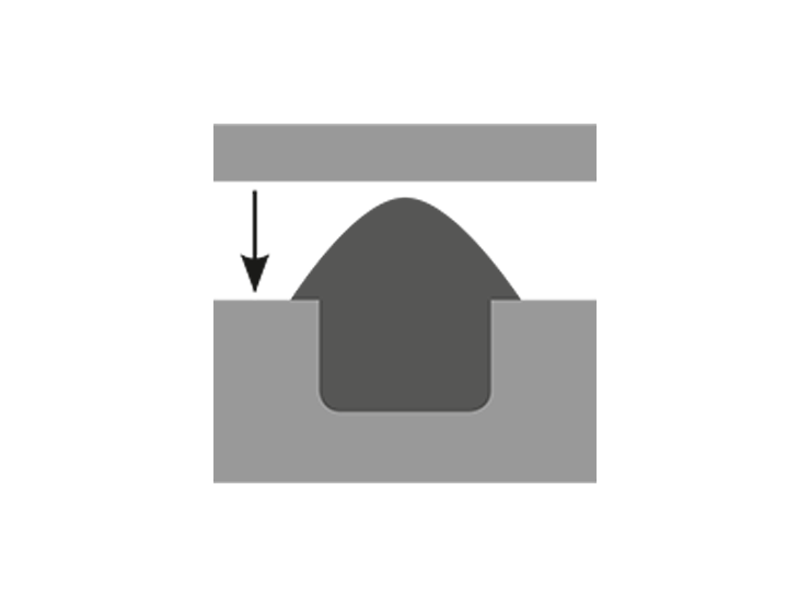 Kompressionsdichtungquerschnitt Grafik